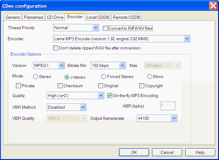 Encoder tab